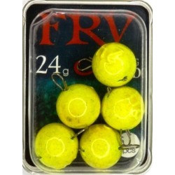 Вантаж для риболовлі, вухатий, розбірний, 5шт/уп, колір Lime, вага 24г